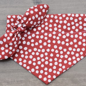 Red Polka Dot Dog Bandana | Dog Bandana | Over the Collar Bandana | Red Dog Bandana| Polka Dot Dog Bandana | 4th of July Bandana