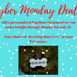 Dog Ornament | Dog Bone Ornament | Pet Ornament | Dog Mom Ornament | Dog Lover Gift | Dog Lover Christmas Gift | Personalized Dog Ornament