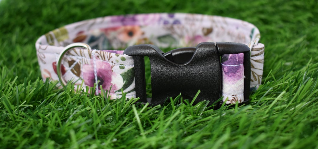 Purple Floral Dog Collar Collar Dog Collar Girly Dog Collar Spring