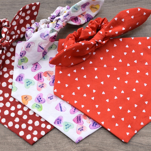 Dog Mom & Me Scrunchie/Bandana Set | Over Collar Bandana | Dog Lover Gift | Dog Mom Gift | Dog Gift | Dog Bandana Gift Set |Dog Valentine