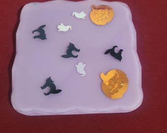 Halloween Themed Coasters (Black Cats, Ghosts, Pumpkins)