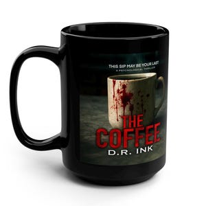 Psychological thriller bookish coffee cup, sublimation design for readers, sublimation, digital download, book design, thriller reader book