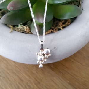 BUBBLE Silver Pendant small, Silver Pendant, Stackable Pendant, Handmade Pendant, Gift for Her, Christmas Gift, Birthday Gift, Bead Pendant