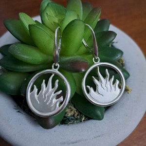 Fire Sign Silver Earrings, Zodiac Earrings, Unique Earrings, Starsign Earrings, Birthday Gift, Earrings for Aries, Leo, Sagittarius