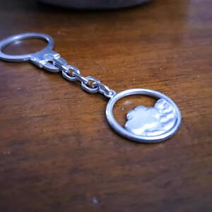 Air Sign Silver Keyring, Gifts for Her, Gifts for Men, Christmas Gift, Birthday Gift, Keyring for Gemini, Libra, Aquarius