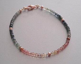 Bracciale Tormalina rosa e pietre - Gioielli Aliotta