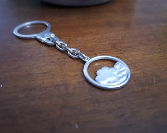 Air Sign Silver Keyring, Gifts for Her, Gifts for Men, Christmas Gift, Birthday Gift, Keyring for Gemini, Libra, Aquarius