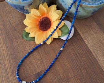 Collana con ciondolo BoHo grosso in argento sterling e granato - Italia
