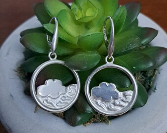 Air Sign Silver Earrings, Zodiac Earrings, Unique Earrings, Starsign Earrings, Birthday Gift, Earrings for Gemini, Libra, Aquarius