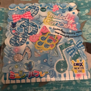 Kawaii RARE NIP Crux Melody Concert Sticker Sack ~ Sticker Flakes ~ Vintage
