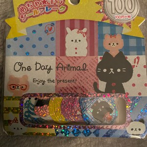 RARE Kawaii Kamio Japan One Day Animal Sticker Sack
