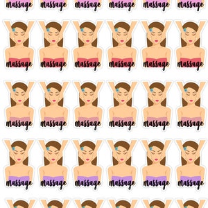 63 stickers pour agenda de massage, stickers pour agenda beauté, stickers pour agenda de soins personnels, stickers pour Bullet Journal de massage. L-156