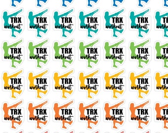104 TRX  Workout Planner Stickers, Tiny TRX Exercise Planner Stickers, Gym Planner Stickers, Wellness Erin Corden Planner Stickers. F-120