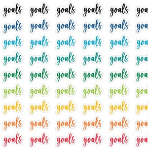 120 petits objectifs de planification de mots, des autocollants colorés de planification de mots d'entraînement, des autocollants ECLP, des autocollants pour le Bullet Journal de progrès dans la salle de sport. F-125