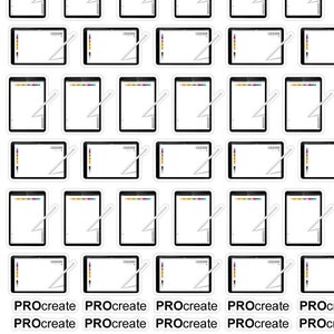 Procreate Icon Planner Adesivi, adesivi Digital Art Planner, adesivi per lezioni d'arte, adesivi per iPad Planner, adesivi per pianificatore di disegno. L-194.