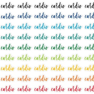 120 piccoli adesivi per pianificatore di parole cardio, adesivi colorati per pianificatore di parole di allenamento, adesivi ECLP, adesivo per diario dei proiettili dei progressi della palestra. F-124