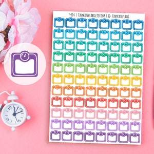 88 Tiny Weight Scale Planner Sticker, Weight Loss Stickers, Cute Planner Stickers, Monthly Calendar Stickers, Bullet Journal Stickers. F-104