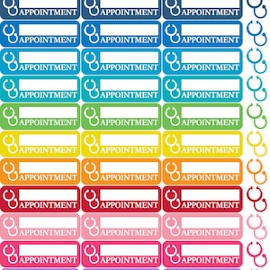 52 adesivi per promemoria appuntamento dal medico, piccoli adesivi per pianificatore, adesivi per calendario mensile, adesivi per promemoria Bujo. B-125