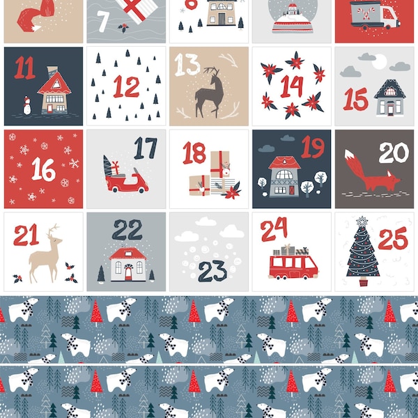 Scandinavian Advent Calendar Planner Stickers, Cute Christmas Stickers, Winter Planner Stickers, Christmas Countdown Bujo Stickers. X-157