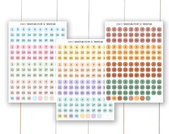 124 piccoli adesivi per pianificatore di date in stile macchina da scrivere, adesivi per pianificatore di calendario, adesivi per calendario mensile, adesivi per diario proiettile. E-134.
