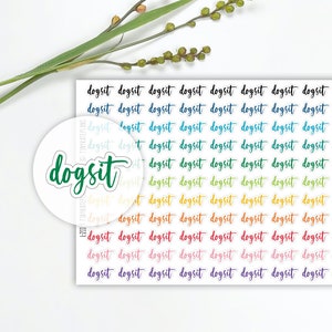 99 pegatinas de Dogsit Script Planner, pegatinas de Dog Sitting EC Life Planner, pegatinas de Dogsit Wording Planner, pegatinas de Dogsit Bujo. L-211