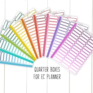 42 Quarter Box Rainbow Colors Planner Stickers, Erin Condren VERTICAL ...