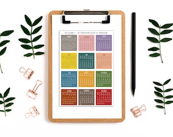 Petits autocollants pour agenda 2026, autocollants pour calendrier mensuel, autocollants pour calendrier Bullet Journal, autocollants pour calendrier à angle droit. C-103