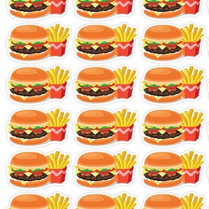 78 Tiny Fast Food Planner Stickers, Meal Planning Stickers, Food Planner Stickers, Cute Food Stickers. D-105