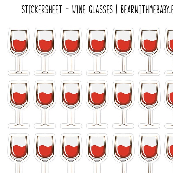 77 Wine Glass Planner Stickers, Tiny Planner Stickers, Happy Hour Drink Stickers, Weekend Wine Stickers, Wine Bujo Stickers. L-172