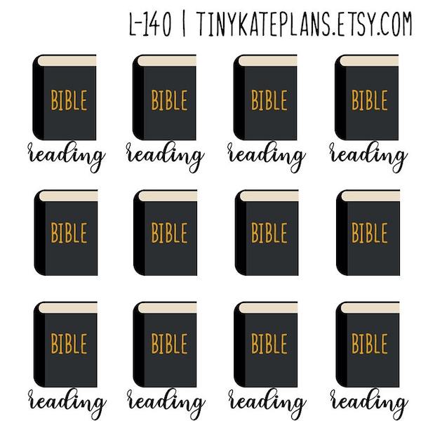 56 Tiny Bible Reading Planner Stickers, Tiny Church Planner Stickers, Bible Study Stickers, Bujo Bible Planner Stickers. L-140.