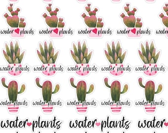 77 Water Cacti Plants Planner Stickers, Tiny Reminder Planner Stickers, Plant Lady Planner Stickers, Bullet Journal Plant Stickers. L-143