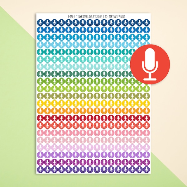 Microphone Stickers - Etsy