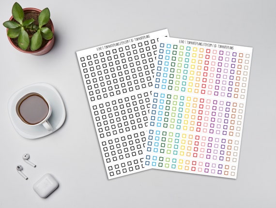 56 Check List Happy Planner Stickers, Happy Planner Classic Check Mark Planner Stickers, Check Mark Stickers, Bujo Check Mark Sticker. E-242