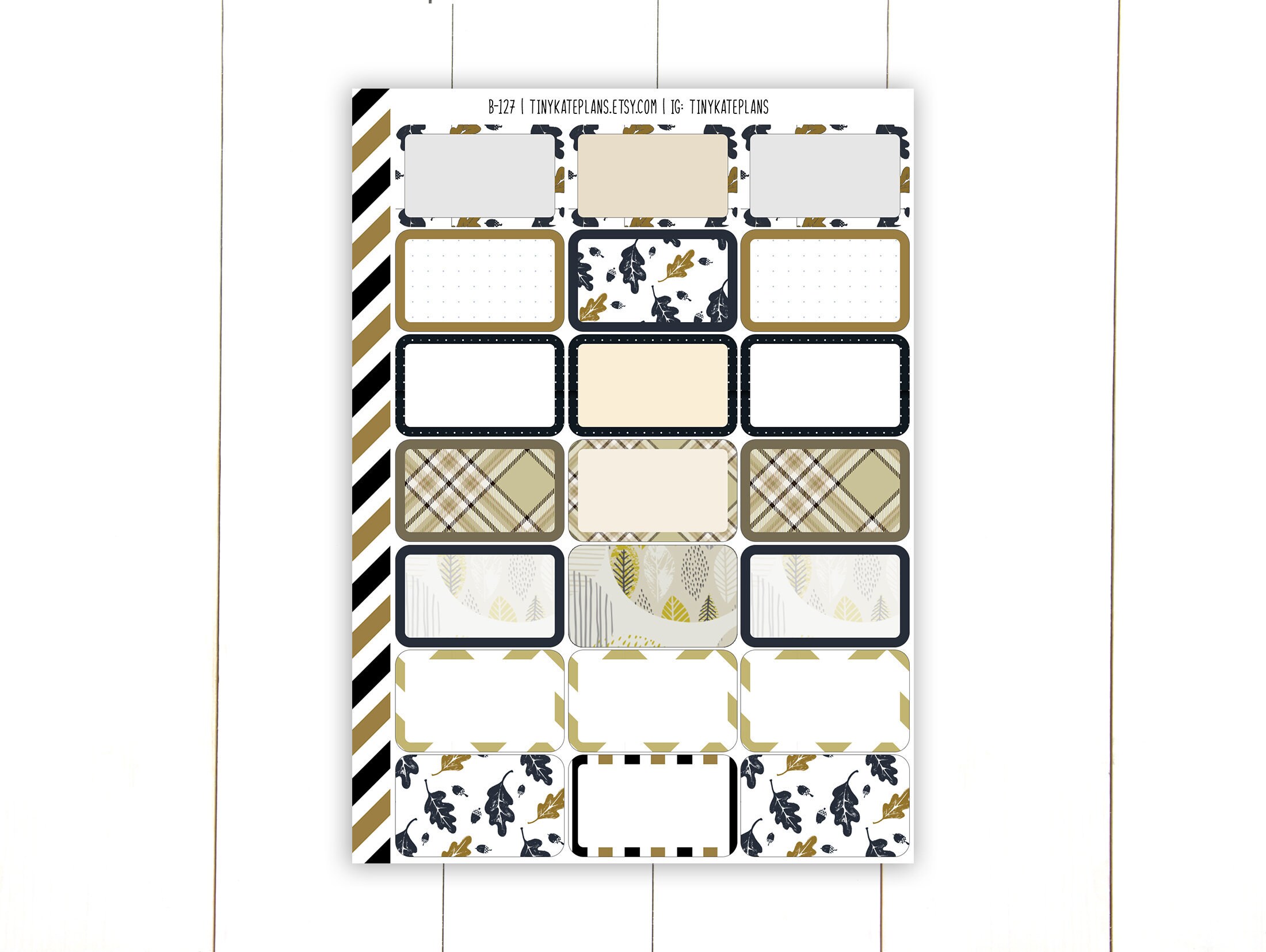 21 Half Box Golden Fall Stickers for Erin Condren Life Planner, Half ...