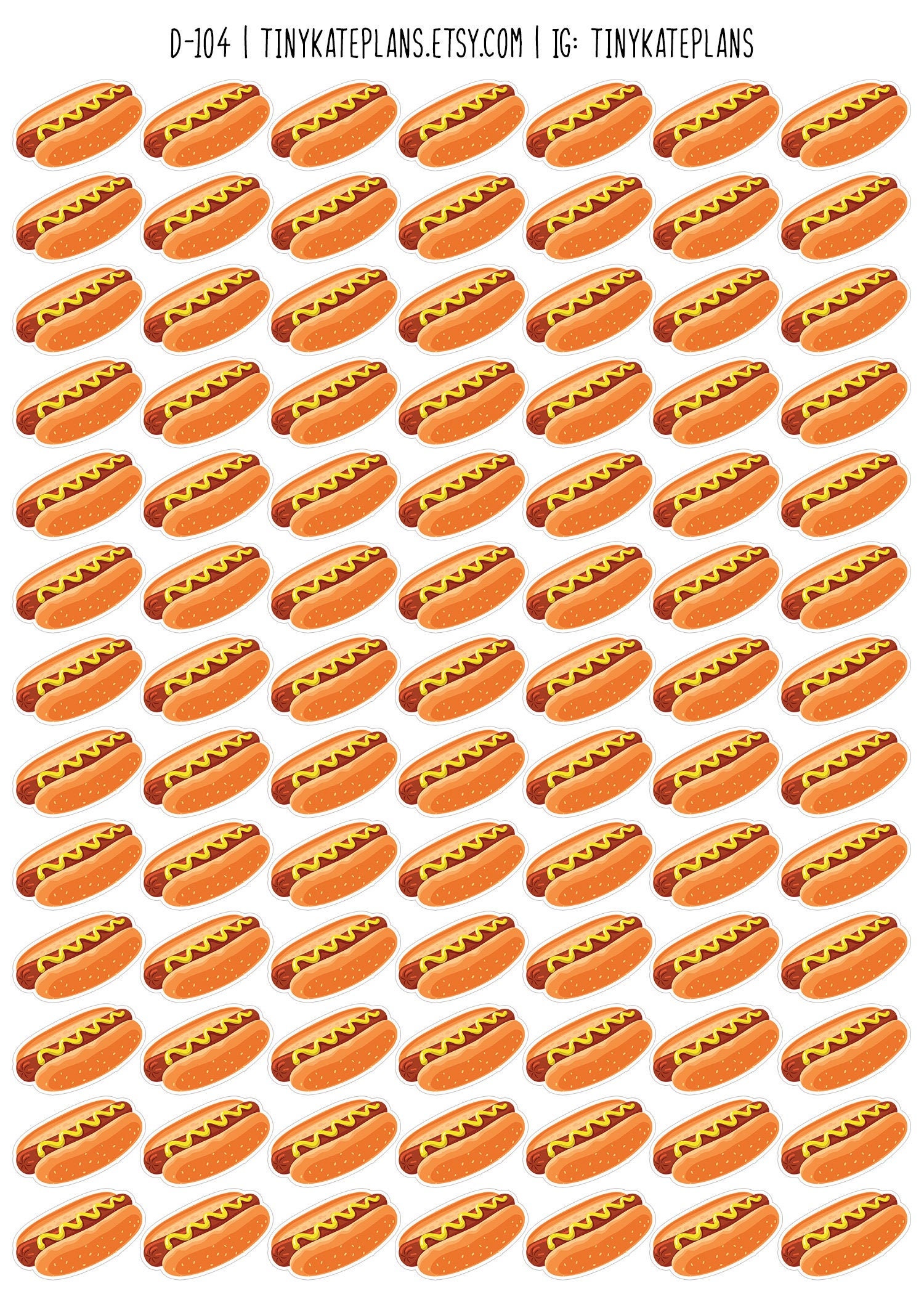 91 Tiny Hot Dog Planner Stickers, Meal Planning Stickers, Food Planner Stickers, Cute Food Stickers. D-104
