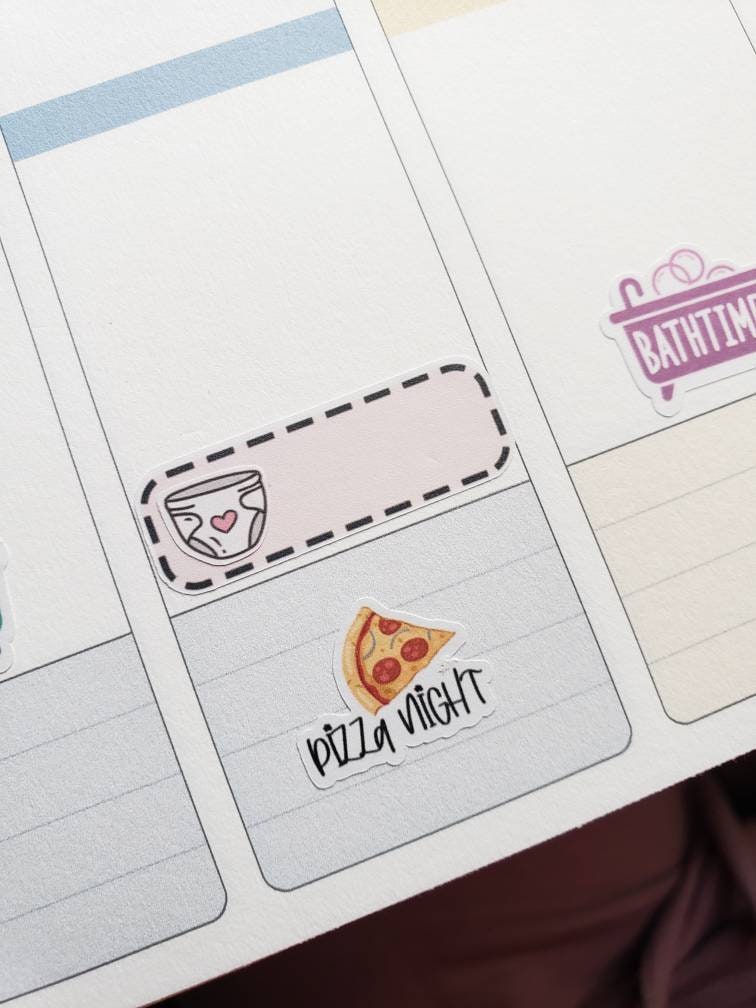35 Half & Quarter Box Stickers for Erin Condren VERTICAL Life Planner ...