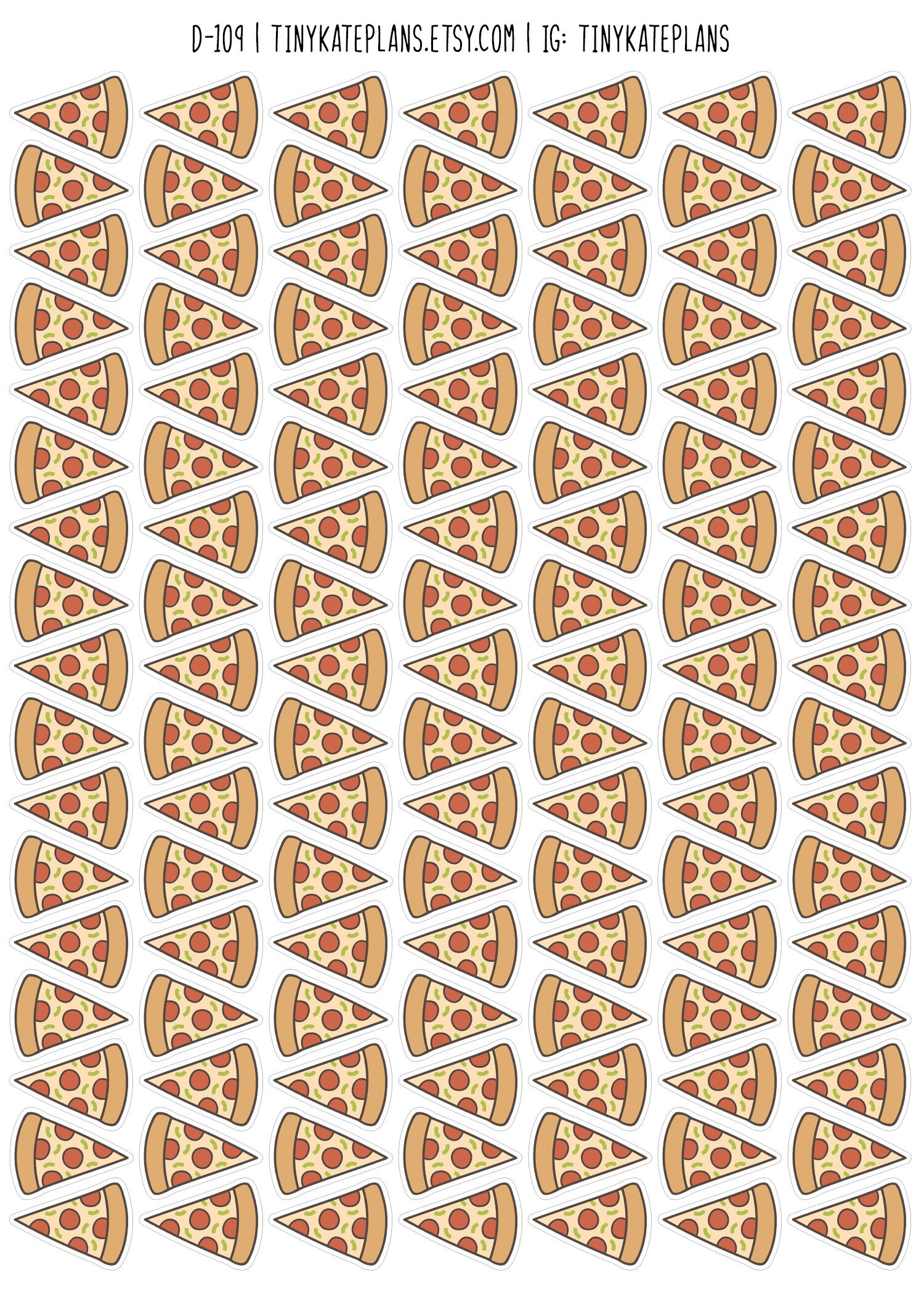 119 Pizza Slice Planner Stickers Erin Condren Life Planner | Etsy