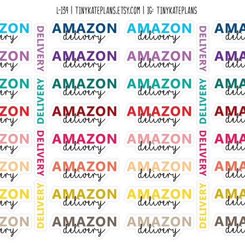 40 Amazon Delivery Reminder Planner Stickers Tiny Delivery Etsy