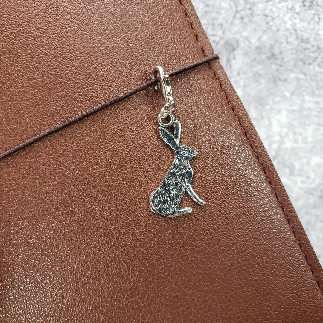 Rabbit Charm With a Lobster Clasp. Cute Bunny Charm Planner Accesory - Etsy