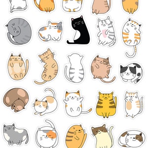 29 Cute Cat Planner Stickers, Cat Lover Planner Stickers, Cat Stickers ...