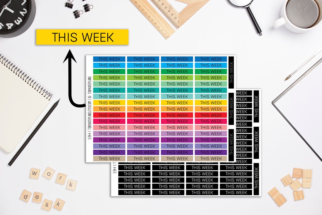 71 THIS WEEK Header Happy Planner Stickers, Happy Planner Classic ...