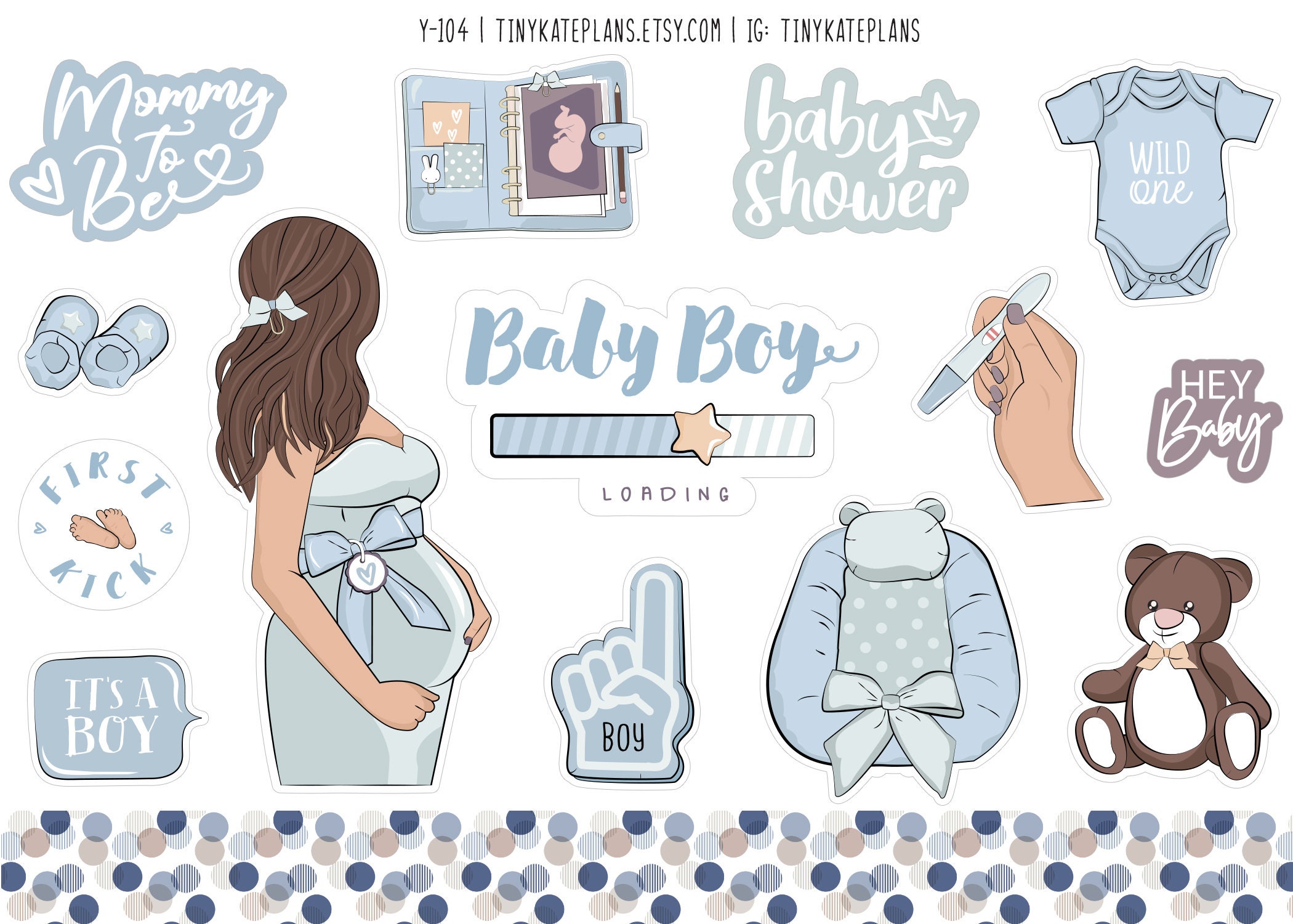 Baby Boy Things, Little One, Baby Shower, New Born Digital Clip Art for  Planner Stickers, Scrapbooking, Journal, Art Pieces 