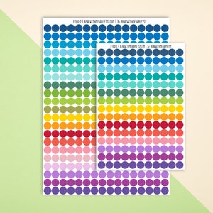 Tiny Colorful Dot Planner Stickers, Colorful Mini Dot Calendar Planner Stickers, Planner Stickers, Bujo Dot Stickers. E-100.