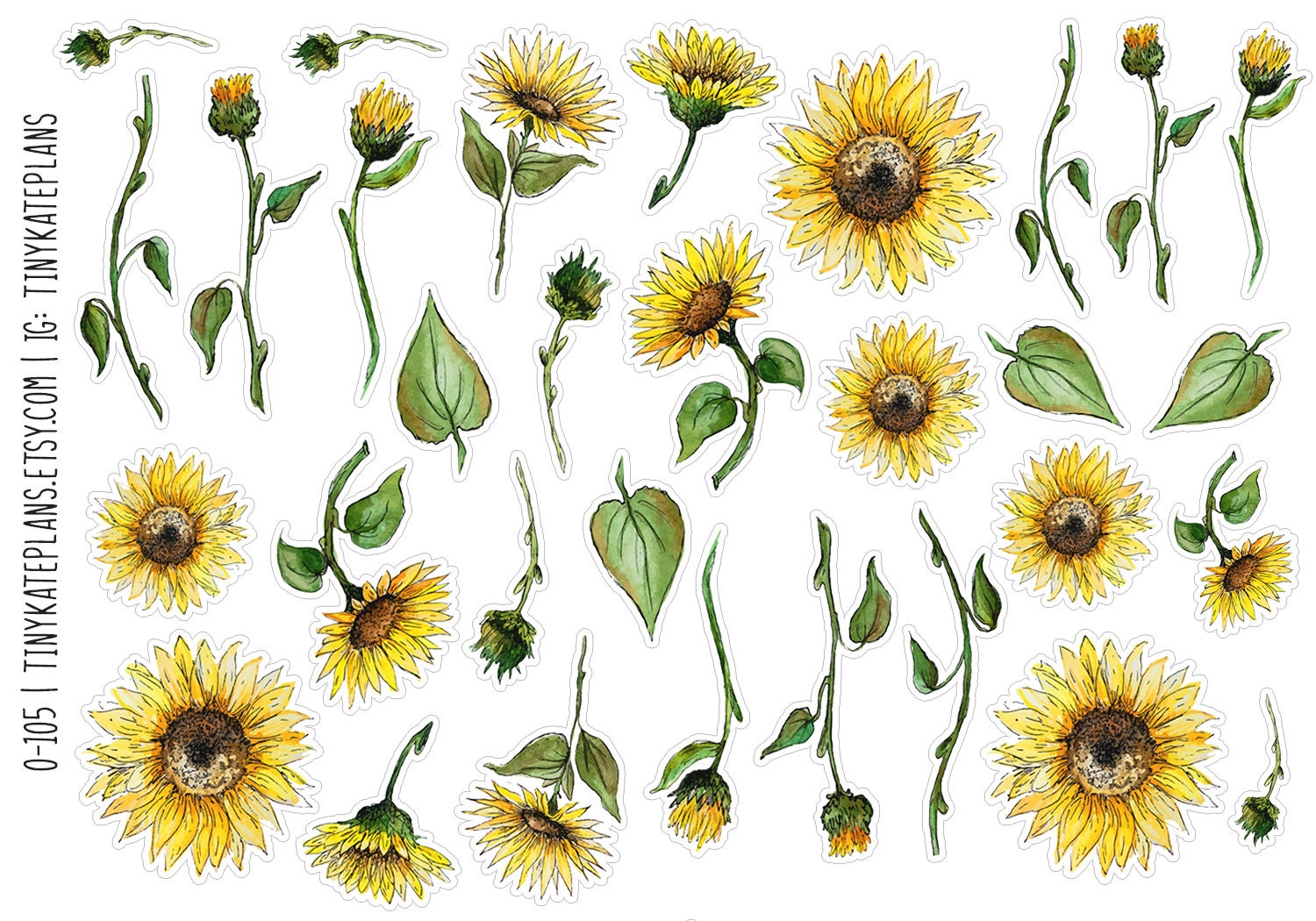 Download Sunflower Planner Stickers Tiny Floral Planner Stickers | Etsy Sunflower Planner Stickers Tiny Floral Planner Stickers | Etsy