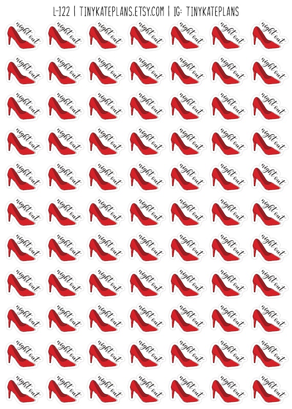 77 Tiny Red Shoe Going Out, Date Planner Stickers, Tiny Shoe  display picture 1