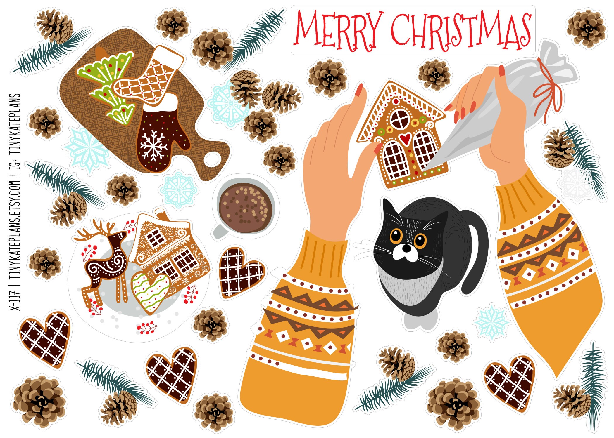 Holiday Planner Stickers - What?! Christmas Cat – The Planner's World