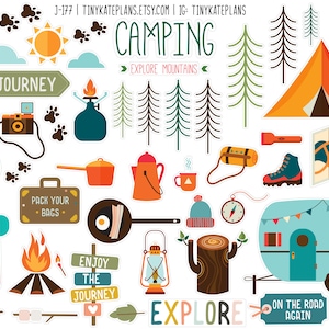 Pegatinas del planificador de camping de verano, pequeñas pegatinas del planificador de vacaciones, mini pegatinas de vacaciones, pegatinas del diario de balas del campamento de verano, amigo por correspondencia. J-177