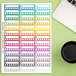 39 Weekly Habit Tracker Quarter Box Planner Stickers, Erin Condren Life Planner Stickers, Bujo Habit Tracker Stickers. E-194