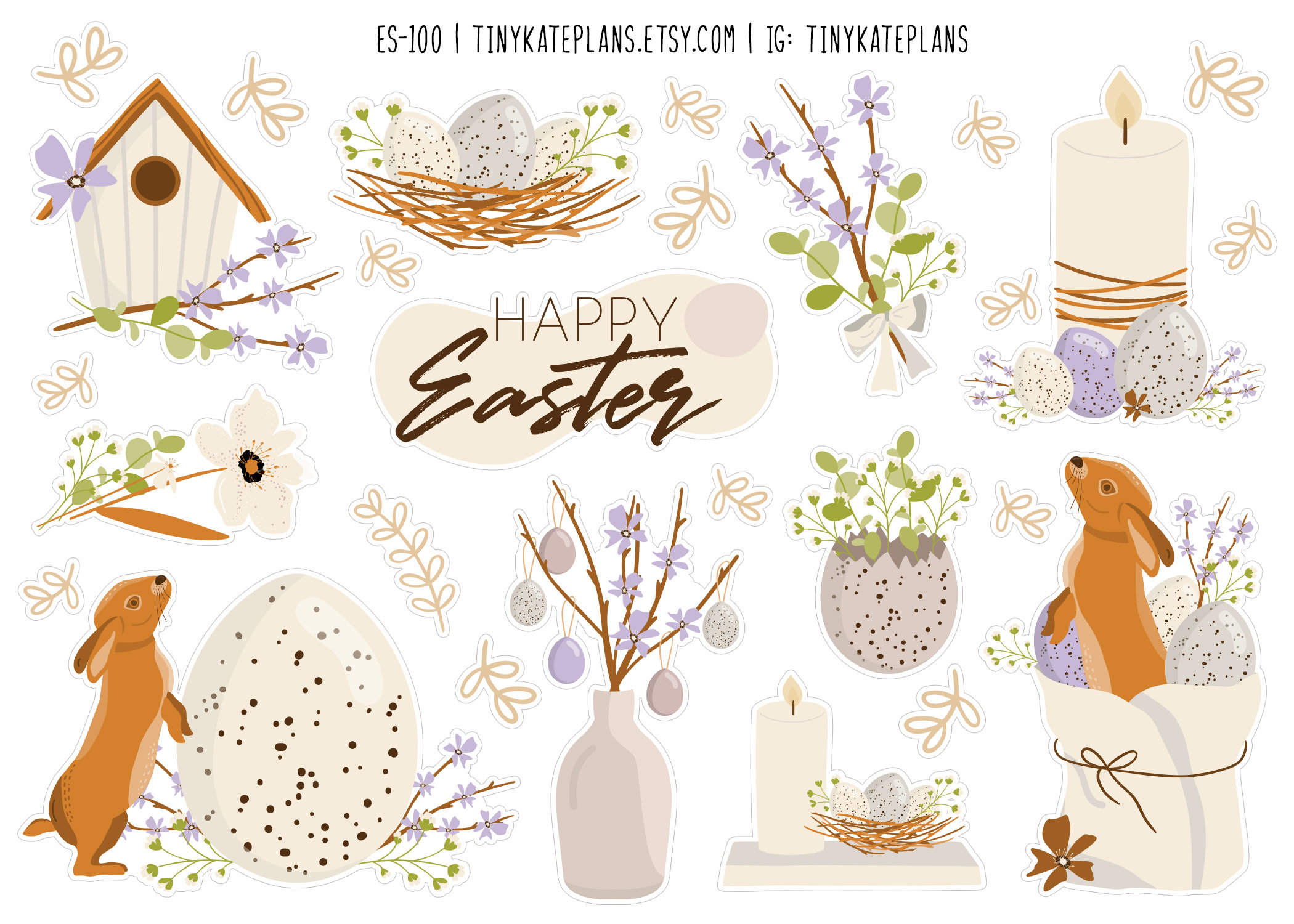 Spring Floral Stickers