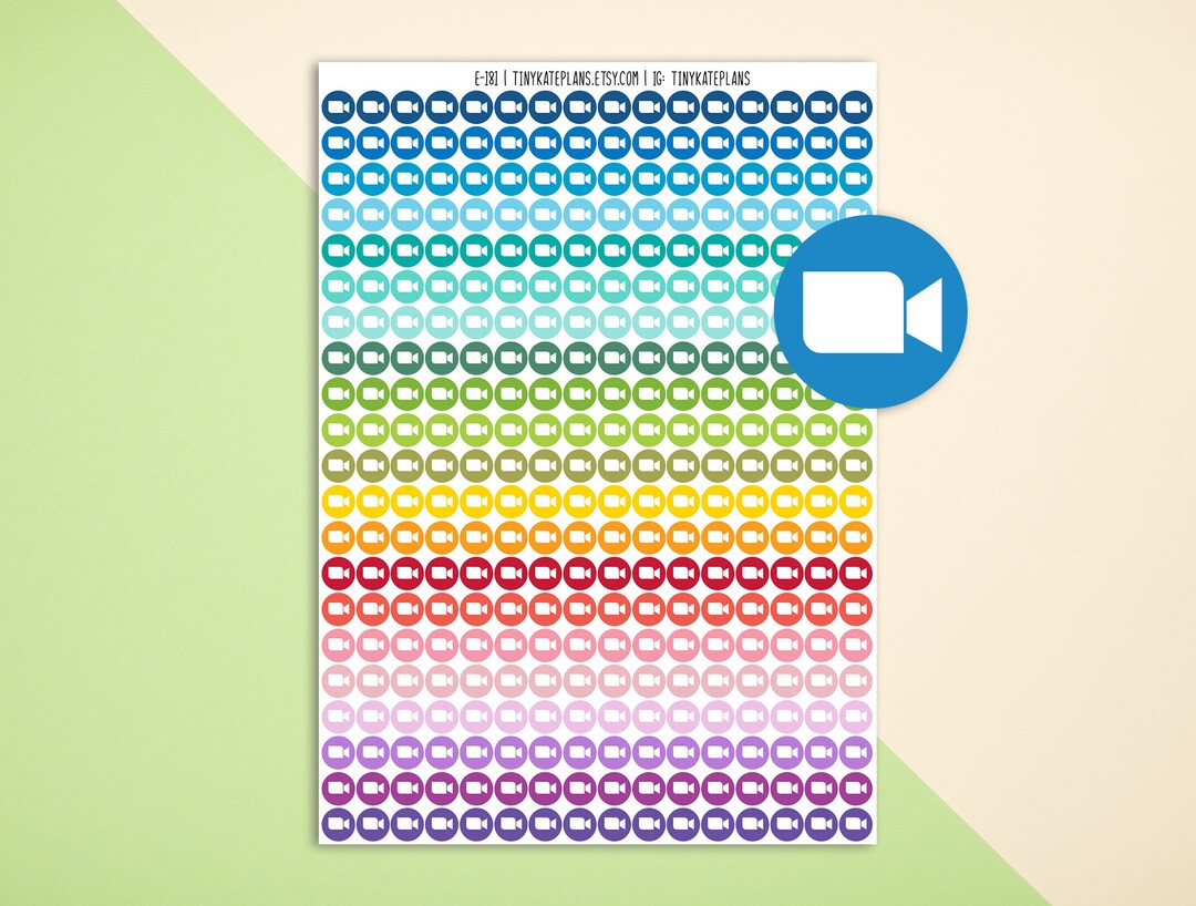 Tiny Zoom Dot Planner Stickers, Colorful Mini Dot Planner Stickers ...